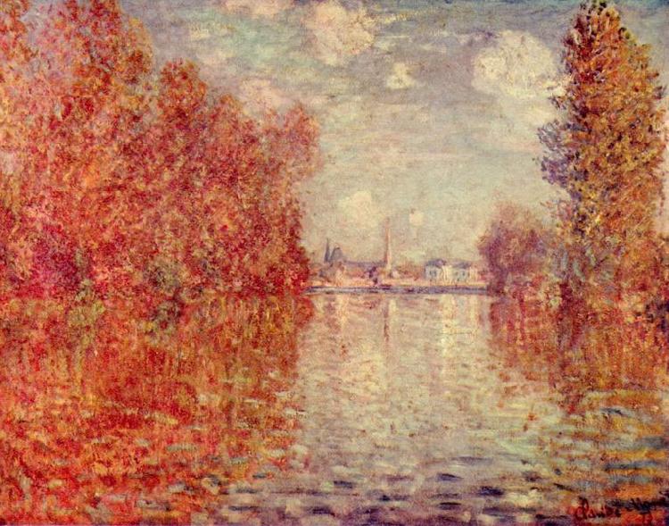 Claude Monet Herbst in Argenteuil Sweden oil painting art